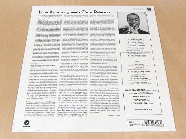 未開封 ルイ・アームストロング オスカー・ピーターソン Louis Armstrong Meets Oscar Peterson 限定リマスター180g重量盤LP Herb Ellisの画像2