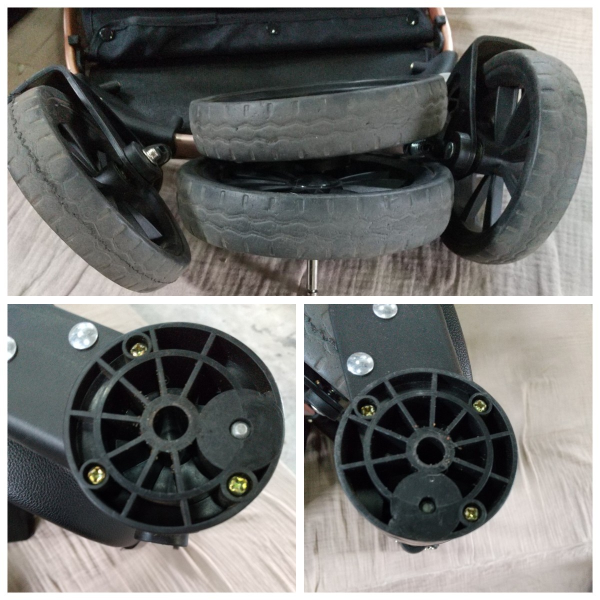 y122601t HRKING pet Cart removed sectional pattern 3way folding against surface type 4 wheel pet Carry withstand load 20KG front wheel 360° rotation back wheel brake attaching 