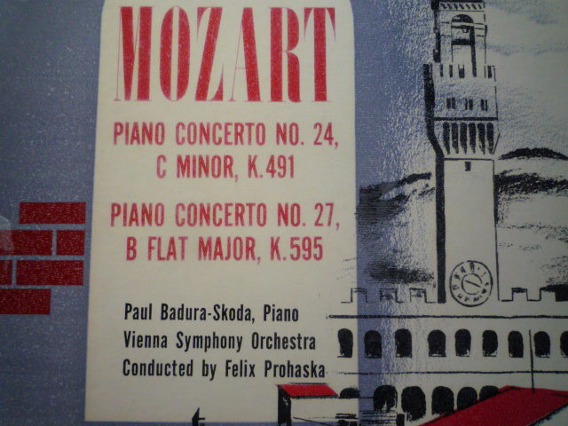 RZ87 米WM盤LP モーツァルト/ピアノ協奏曲24、27番 スコダ/プロハスカ/ウィーンSO_画像2
