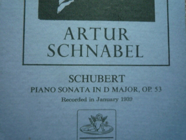 SA84 米Angel盤LP シューベルト/ピアノ・ソナタOp.53、D.850 シュナーベルの画像2