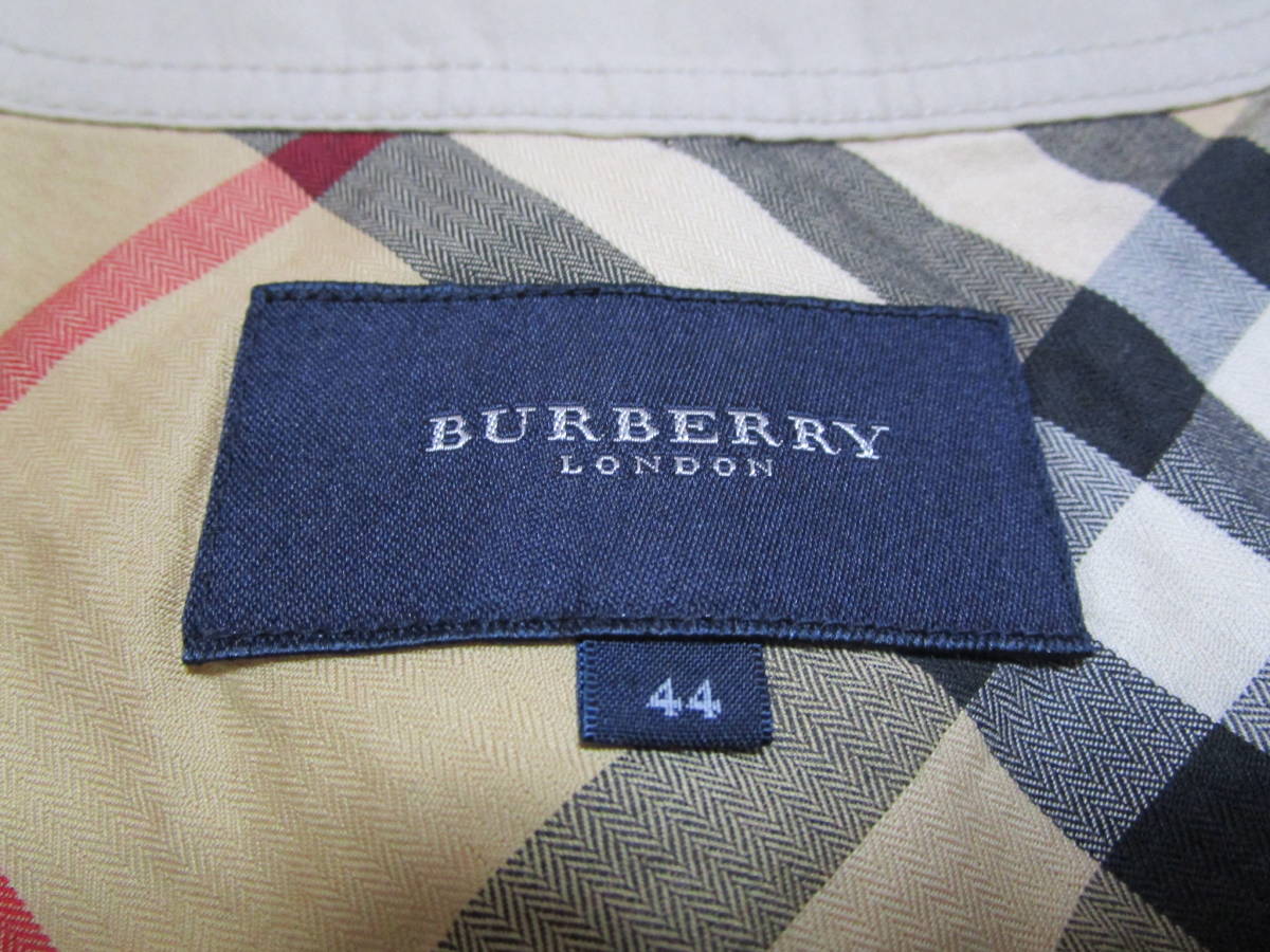 超特価!直営店購入!即決!BURBERRY LONDON バーバリー ロンドン 三陽商会 レディス 薄手 コットン ノーカラー ジャケット ベージュ系 44 _画像8