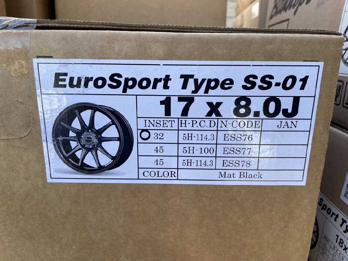 新品 BLEST EuroSport Type SS-01 ブレスト ユーロスポーツ 17インチ 4本 8J5HPCD114.3+32 マットブラック ランエボ等　(VHZ107)_画像9