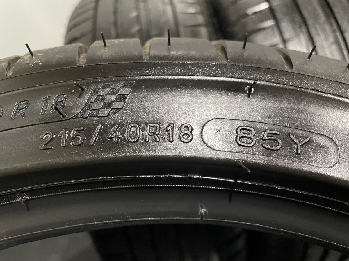 未走行に近い MICHELIN PILOT SPORT 4 215/40R18 18インチ 夏タイヤ 4本 トヨタ86/GR86 BRZ プリウス VW/ポロ等　(MTM285)_画像9