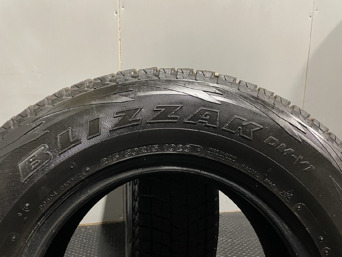 BS BRIDGESTONE BLIZZAK DM-V1 215/80R15 15インチ スタッドレス 2本 21年製 バリ溝　(MTI439)_画像6