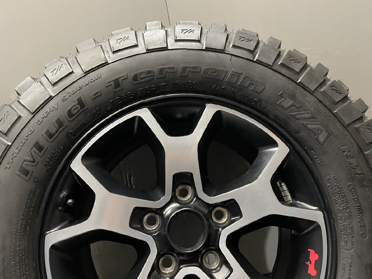 【BF Goodrich Mud-Terrain T/A 255/75R17】夏タイヤ 1本【Jeep JLラングラールビコン 17インチ 7.5J5HPCD127+44.45】スペア 背面 VTH855MS_画像8