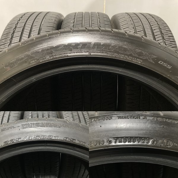 DUNLOP SP SPORTMAXX 055 225/45R21 21インチ 夏タイヤ 4本 23年製 バリ溝 クラウンクロスオーバー/クラウンスポーツ等　(MTW47)_画像10