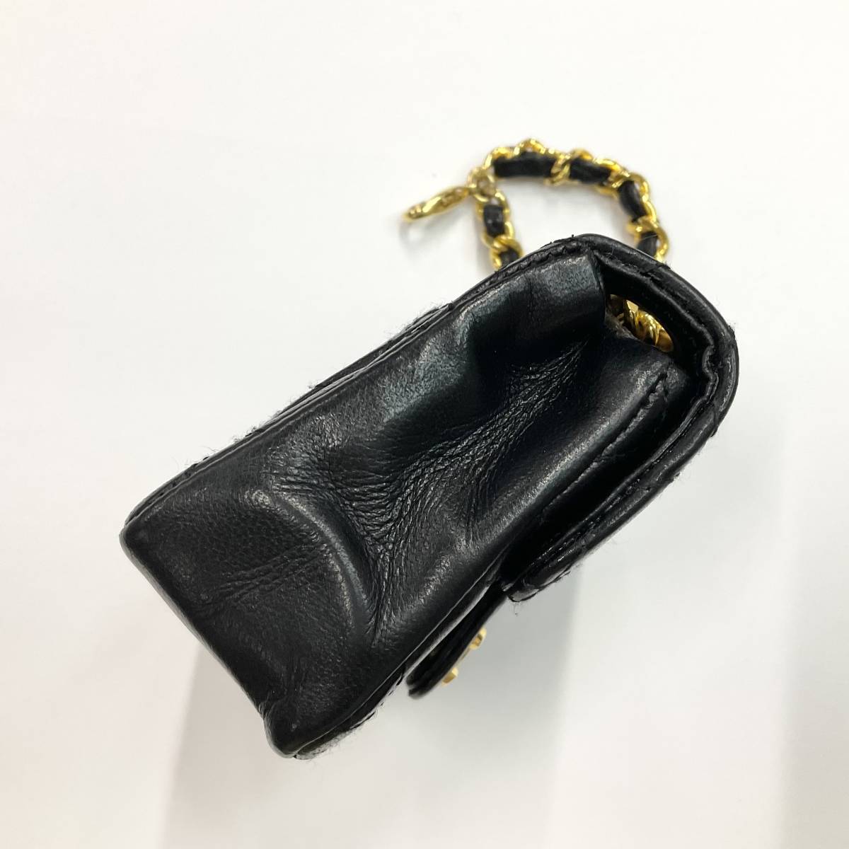 8473 Chanel здесь Mark Mini Mini matelasse овчина сумка очарование черный 