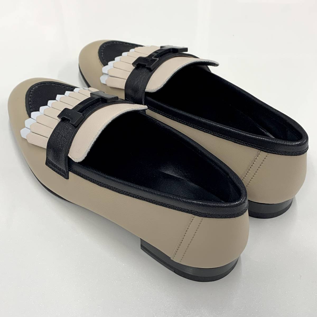 【HERMES】フリンジシルエット♪ロイヤル ローファー 8816 未使用 エルメス ロワイヤル レザー H金具 フリンジ