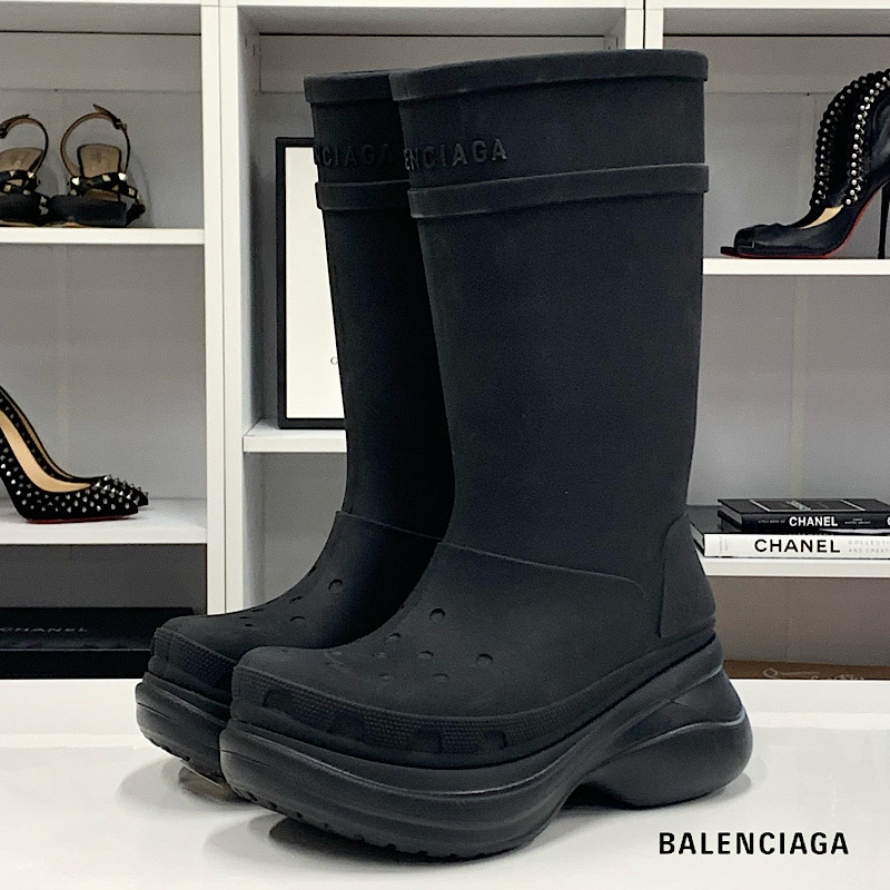 8577 Balenciaga Crocs Raver ботинки черный 