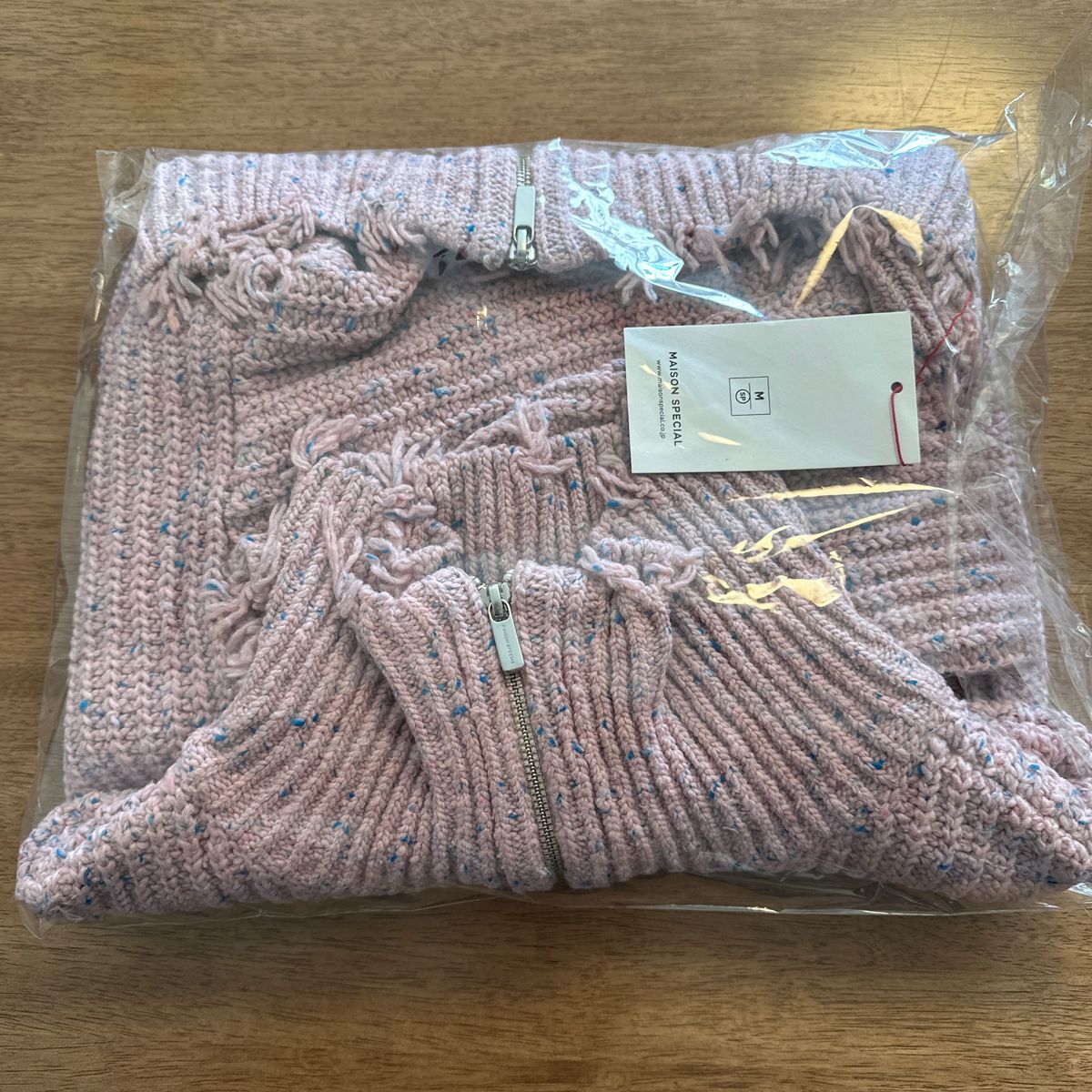 フロントジップニットMAISON SPECIAL メゾンスペシャル ピンク フロントジップニットMAISON SPECIAL メゾンスペシャル ピンク