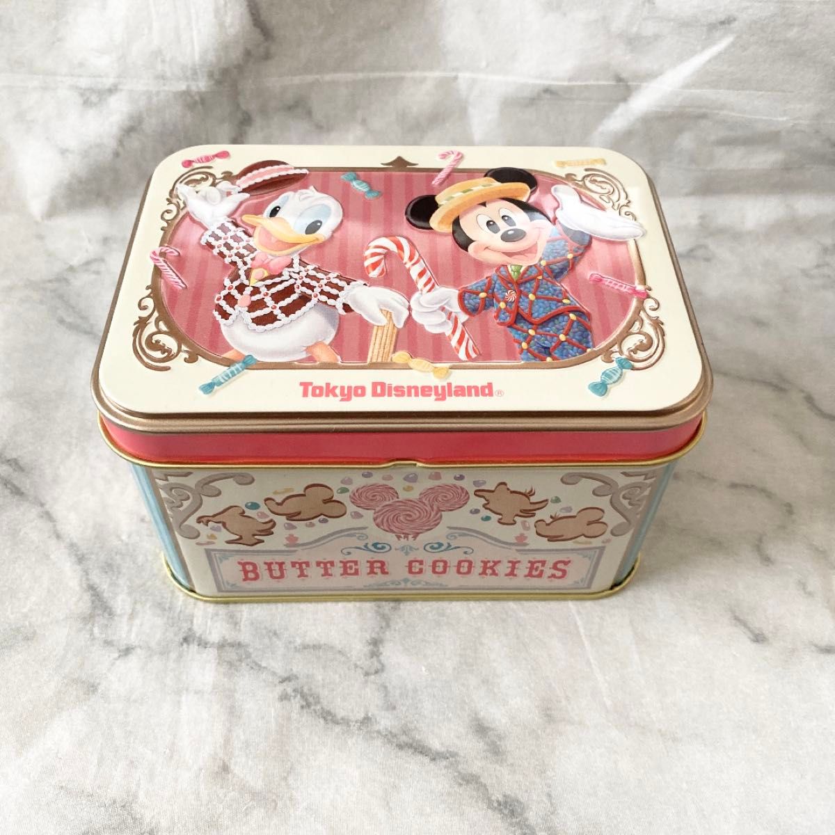 ディズニーお菓子の缶箱ケースボックス収納小物入れかわいい