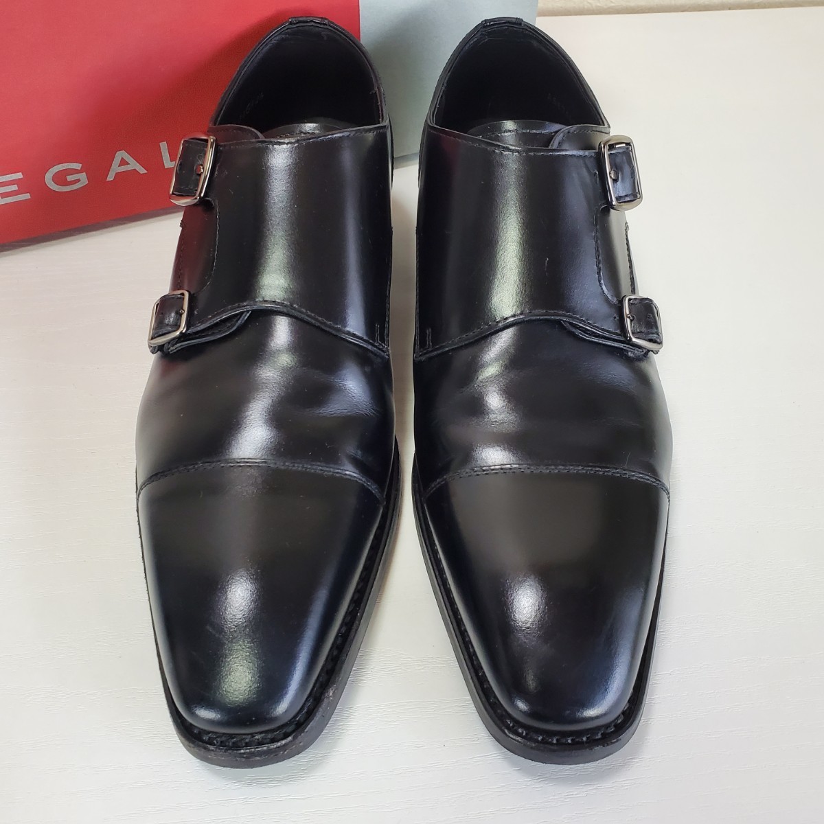 美品 REGAL リーガル 14GR 牛革レザー ダブルモンク ビジネス 美品 REGAL リーガル 14GR 牛革レザー ダブルモンク ビジネス