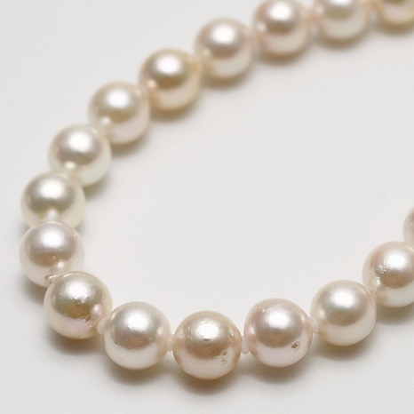 【即日発送】 アコヤ真珠パールネックレス　7.0-7.5mm　ホワイトピンクカラー アコヤ真珠