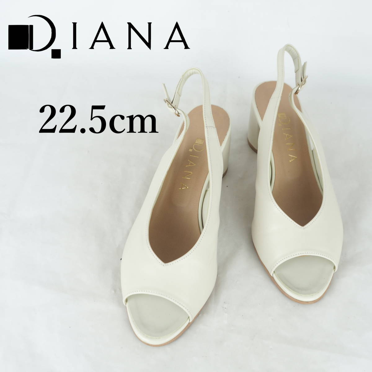 MK3322*DIANA*ダイアナ*レディースサンダル*22.5cm*白*_画像1