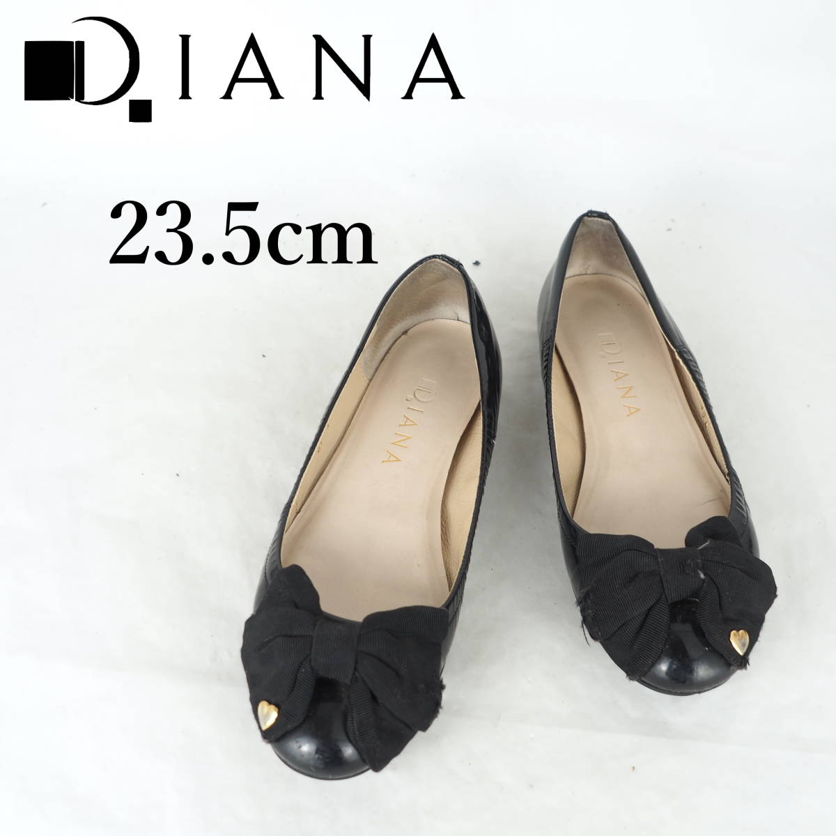 MK3489*DIANA*ダイアナ*レディースバレエシューズ*23.5cm*黒_画像1