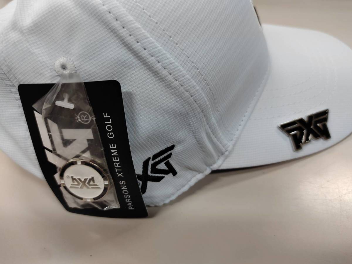 PXG スカル ゴルフキャップ 帽子 マグネットマーカー ホワイトの画像3