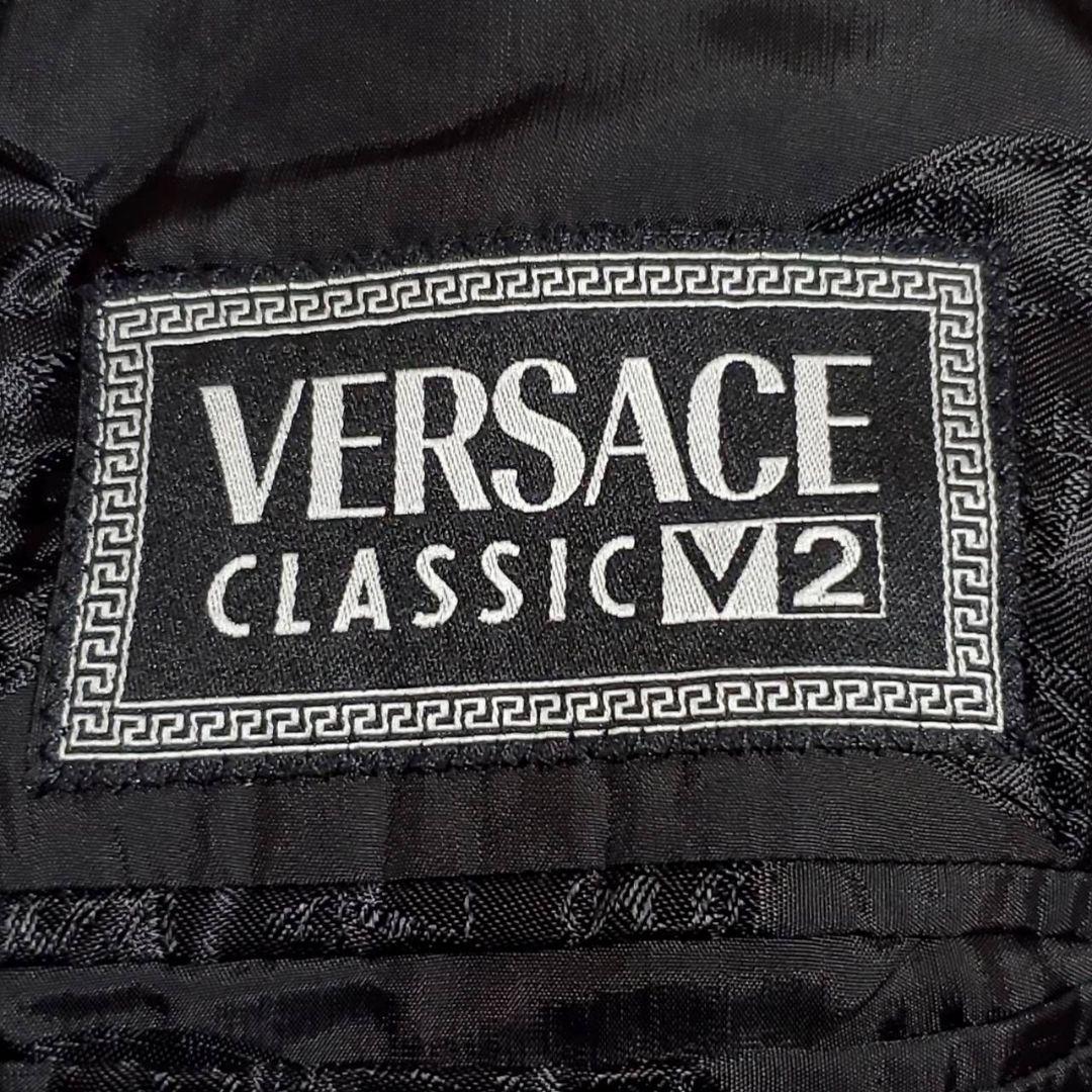 美品 XL ヴェルサーチ チェスター コート ウール100 羊毛 黒 VERSACE ブラック LL ヴェルサーチ ベルサーチ_画像9