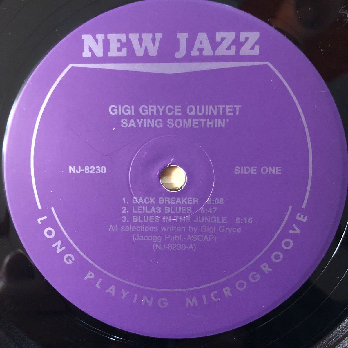 LP GIGI GRYCE QUINTET/SAYING SOMETHIN'![US盤:WAVE JAZZ CLASSICS(US盤に日本語解説を付けたシリーズ):NEW JAZZ'60年:MICKEY ROKER(dr)]の画像5