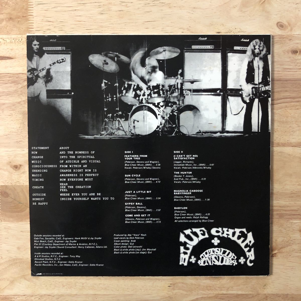 LP BLUE CHEER/OUTSIDEINSIDE[SWEDEN盤:'84年PRESS(初版は'68年2作目):Garageland records:LEIGH STEPHENSのサイケデリックギター炸裂!!]_画像2