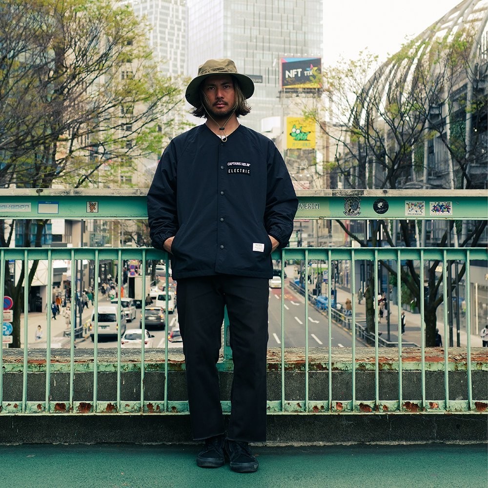 黒L ELECTRIC × CAPTAINS HELM MIL SQUAD JKT エレクトリック キャプテンズヘルム コーチ ジャケット_画像2