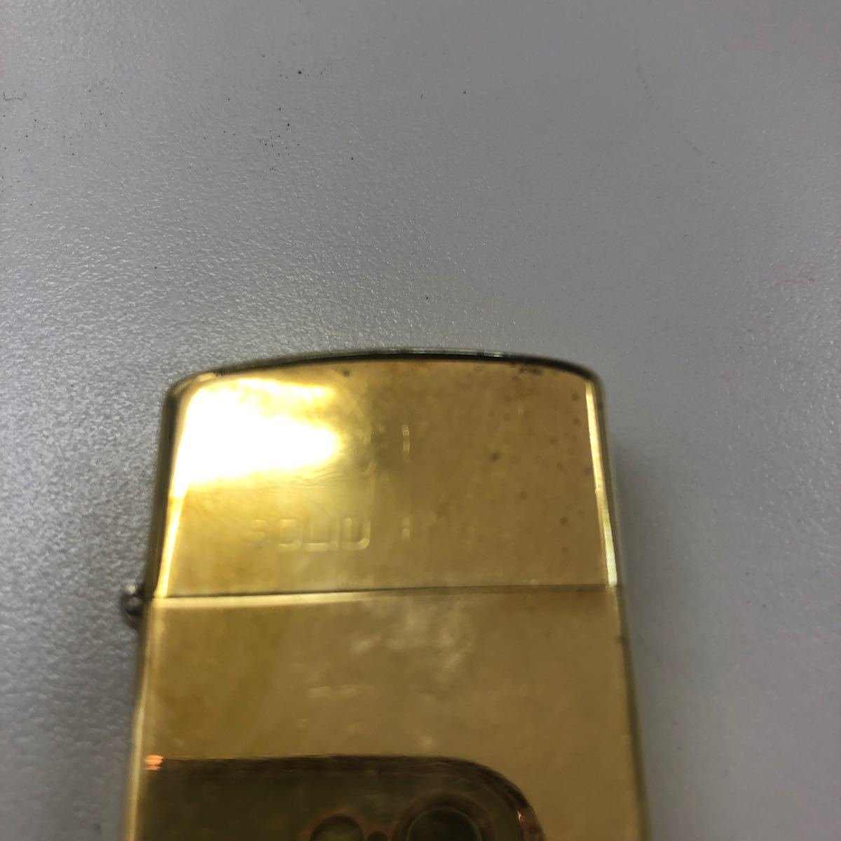 ZIPPO ジッポー Zippo ジッポ オイルライター スリム　ソリッドブラス　SOLID BRAS ヴィンテージ　レア　希少　1932年　1988 年　ゴールド_画像2