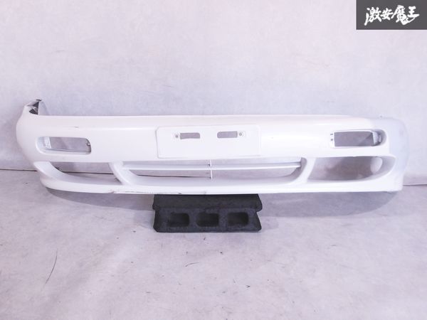 日産 純正 S14 シルビア 前期 ノーマル フロント バンパー 外装 62022-65F00 ホワイトパール系 即納 棚K-2_画像1