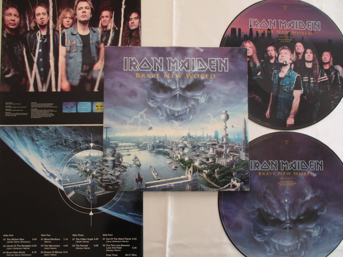 2000年 UKオリジナル Iron Maiden Brave New World 2枚組ピクチャー LP EMI 7243 5 26605 1 3 アナログ Vinyl アイアン メイデン　レコード_画像2