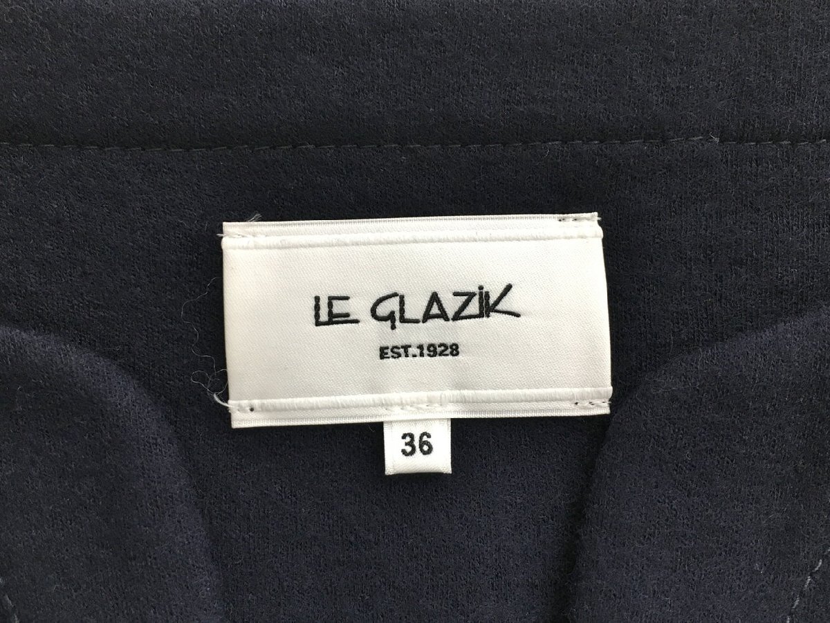 ルグラジック LE GLAZIK ワンピース 36 ネイビー 日本製 ￥20.680- ウールチュニックワンピース 2311WR106_画像3