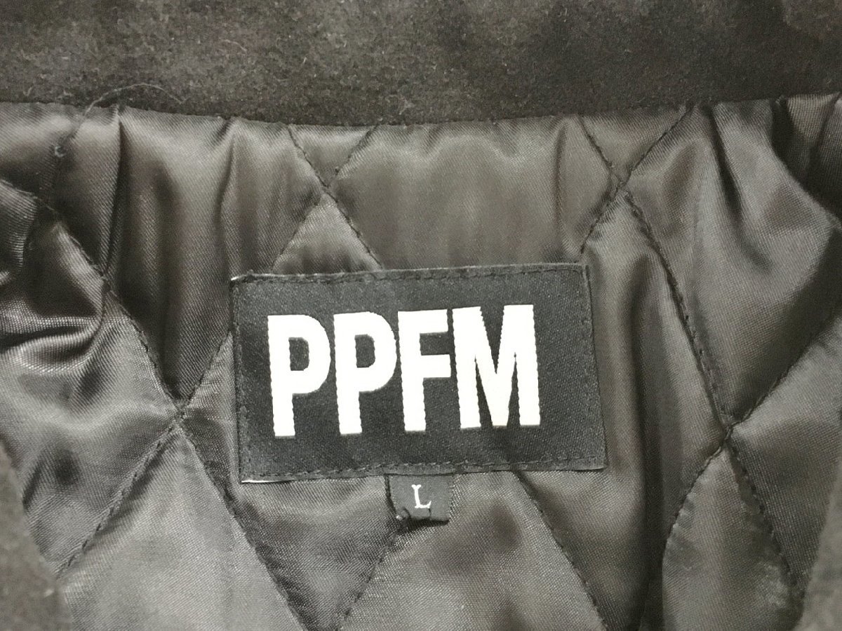 PPFM ペイトンプレイス フォーメン シャツジャケット L ブラック 裏地キルティング 2311WR109_画像3
