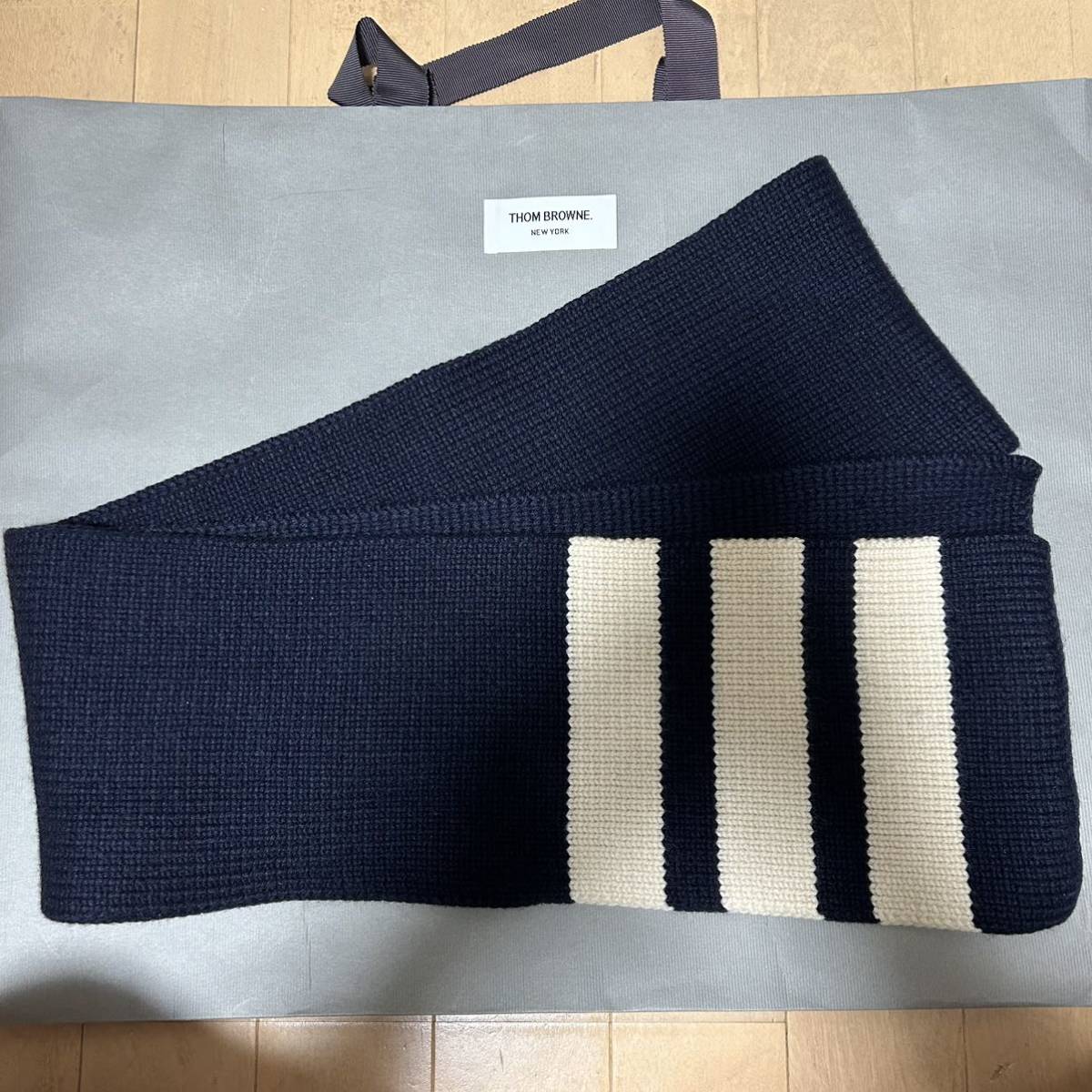 レア　初期　トムブラウン　カシミヤマフラー　thom browne イギリス製_画像1