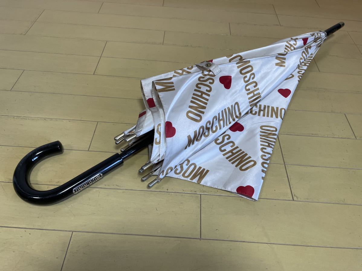 長傘(8本骨)ブランドMOSCHINOモスキーノ ロゴマーク入り 長傘(8本骨)ブランドMOSCHINOモスキーノ ロゴマーク入り