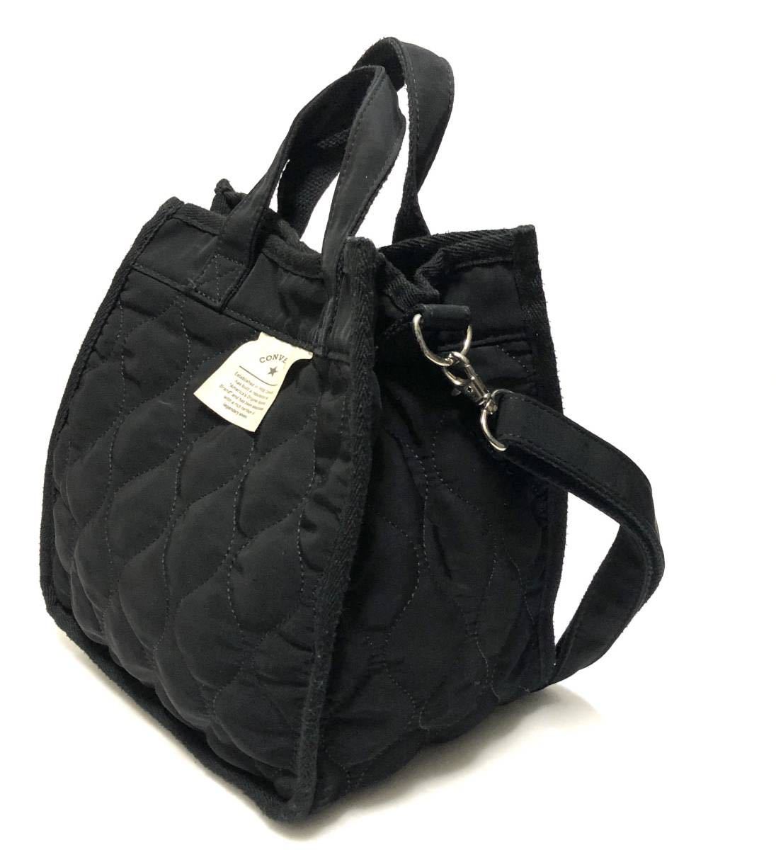  Converse handbag 2312221 shoulder bag 2WAY black black quilting 