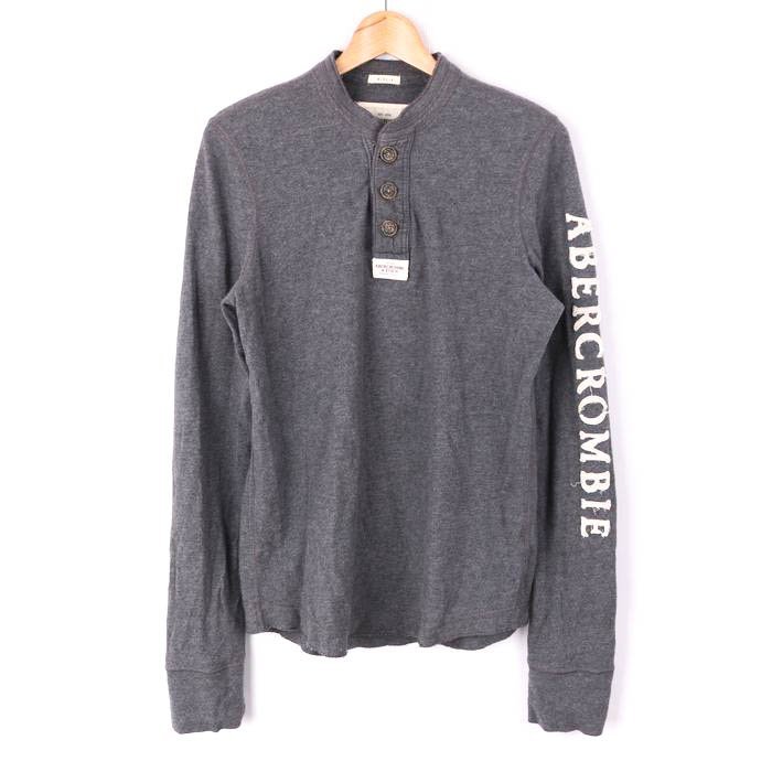 アバクロンビー&フィッチ スウェット Tシャツ 長袖 コットン100% トップス メンズ Mサイズ グレー Abercrombie & Fitch_画像1