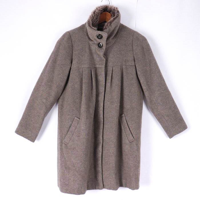  Kei *bii*ef Urban Research воротник-стойка пальто шерсть . внешний M соответствует женский свободный размер серый KBF
