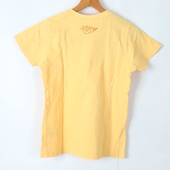  Roxy футболка короткий рукав хлопок 100% Surf спортивная одежда tops женский L размер желтый ROXY