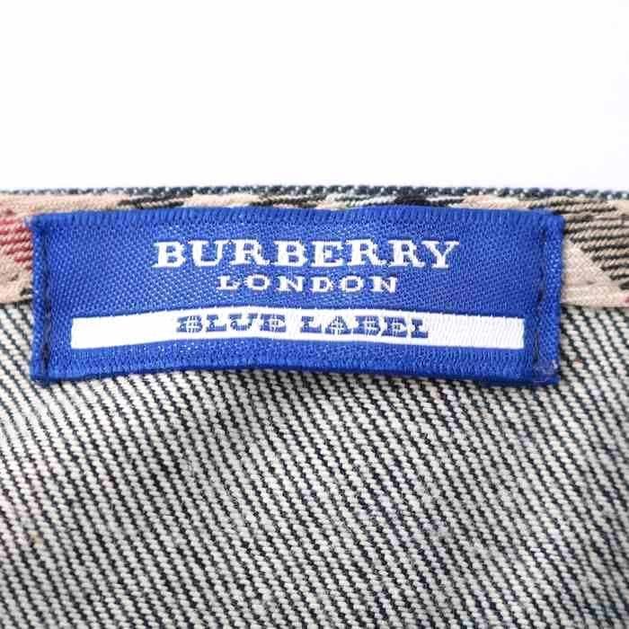 バーバリーブルーレーベル スカート デニム コットン100% ボトムス レディース 36サイズ ブルー BURBERRY BLUE LABEL_画像3