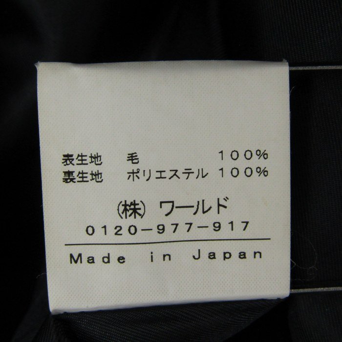 インディヴィ ステンカラーコート ウール100% アウター 日本製 黒 レディース 36サイズ ブラック INDIVI_画像7