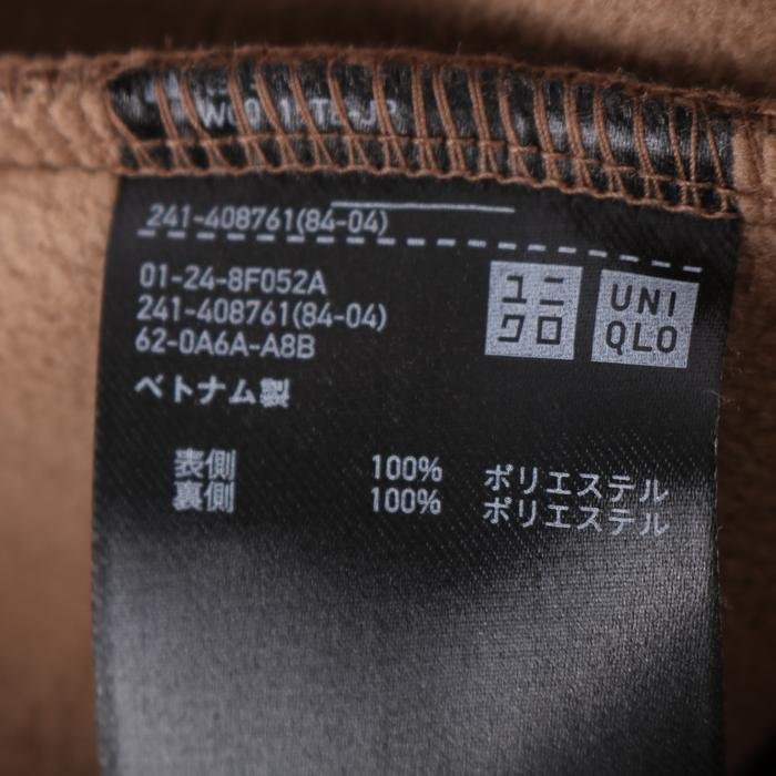 ユニクロ ノーカラーコート ボアフリース 大きいサイズ レディース XLサイズ ブラウン UNIQLO_画像5