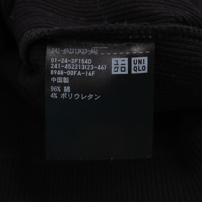 ユニクロ 半袖Tシャツ リブT 大きいサイズ レディース 3XLサイズ ブラック UNIQLO_画像4