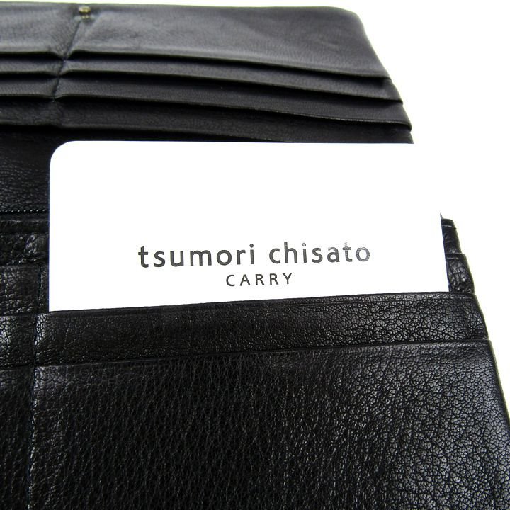 ツモリチサト 長財布 本革 レザー がま口小銭入れあり ロングウォレット ブランド 黒 レディース ブラック TSUMORI CHISATO_画像3
