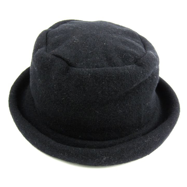 ケンゾー ハット 無地 ウール混 日本製 ブランド 帽子 レディース メンズ Mサイズ ブラック KENZO_画像3