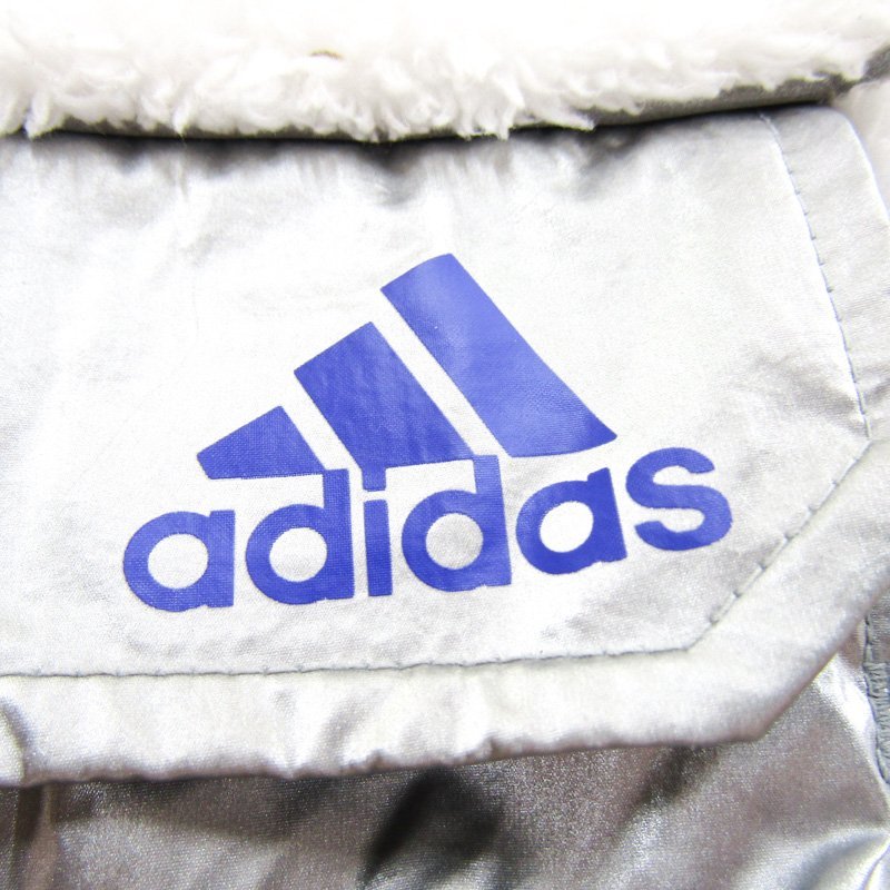 アディダス ボアフリースジャケット スポーツウエア アウター キッズ 女の子用 120サイズ ホワイト adidas_画像6