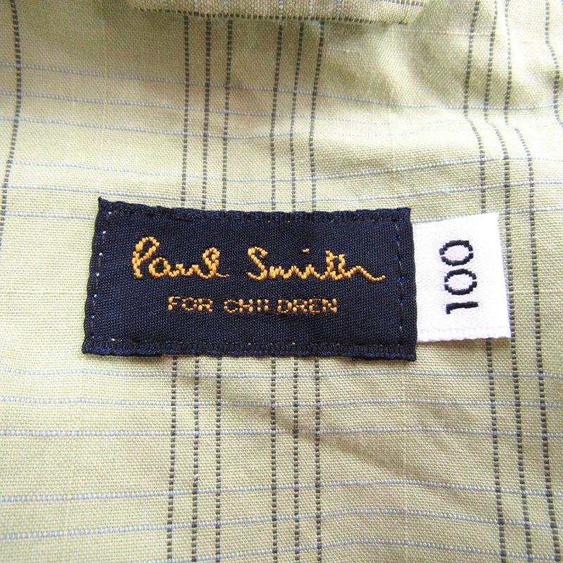 ポールスミス マウンテンパーカー ストライプ柄 アウター キッズ 男の子用 100サイズ カーキ Paul Smith_画像3