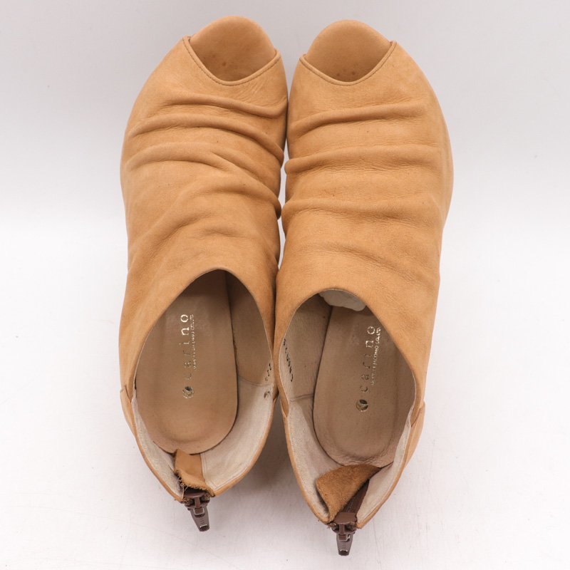モード エ ジャコモ カリーノ ブーティ オープントゥ 靴 シューズ 日本製 レディース 22.5cmサイズ ブラウン MODE ET JACOMO carino_画像7