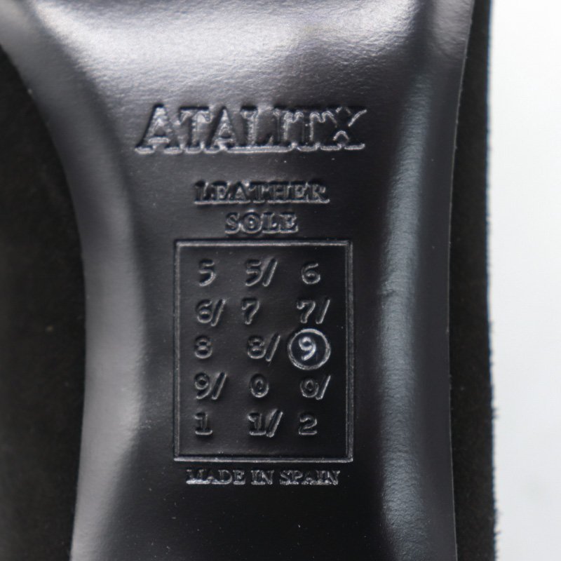 アタリクス パンプス 未使用 本革 レザー 靴 シューズ スペイン製 黒 レディース 9サイズ ブラック ATALITX_画像4