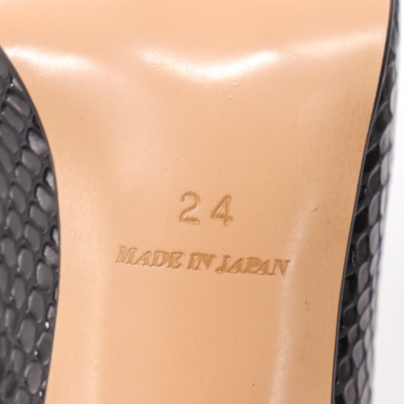 モード・エ・ジャコモ メダ パンプス 靴 シューズ 日本製 黒 レディース 24cmサイズ ブラック MODE ET JACOMO Meda_画像4