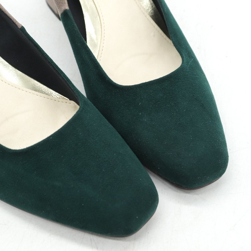  Jerry beans туфли-лодочки квадратное tu обувь обувь сделано в Японии женский 23.5cm размер зеленый JELLYBEANS