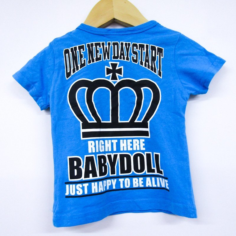 ベビードール 半袖Tシャツ バックプリント 肩スナップ ベビー 男の子用 80サイズ ブルー BABYDOLL_画像2