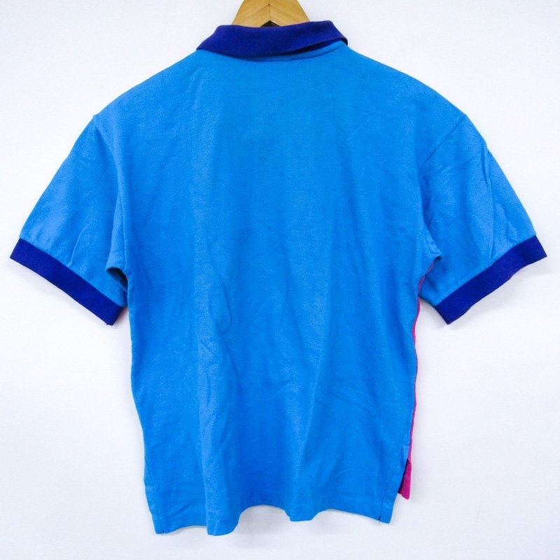 エルエルビーン 半袖ポロシャツ ブロックカラー USA製 キッズ 男の子用 Lサイズ ピンク×ブルー L.L.Bean_画像2