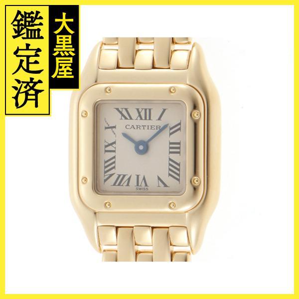 Cartier カルティエ 腕時計 パンテール ミニ W25034B9 K18イエローゴールド ホワイト文字盤 クォーツ【472】の画像1